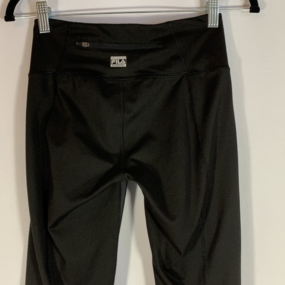 Fila Sport Black, Green & Blue Running Athletic Leggings - Picture 6 of 7